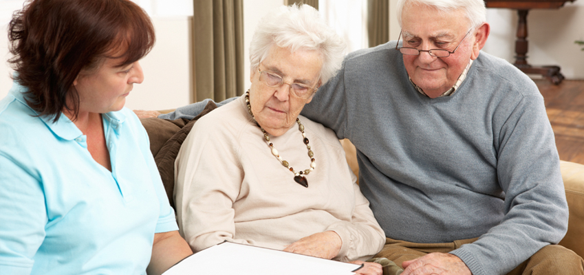 Old People Selecting Long Term Care Insurance
