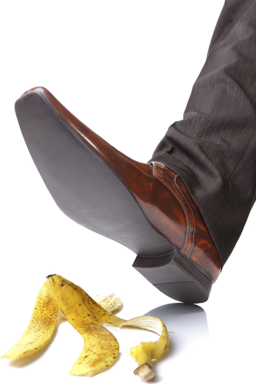 Person Slipping on a Banana Peel