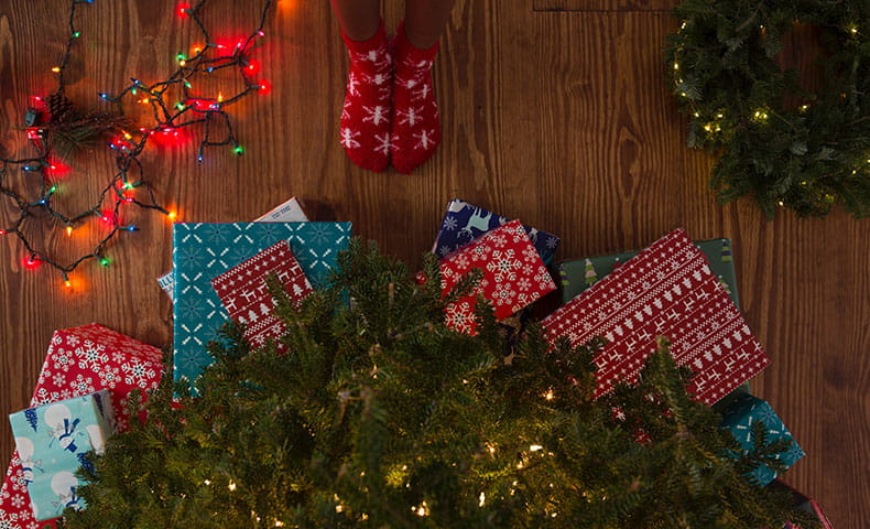 gifts beneath a christmas tree